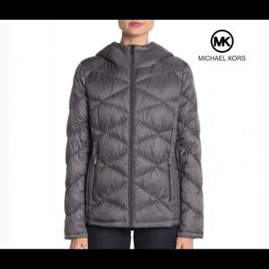 Michael Kors Packable Hooded Quilted Jacket